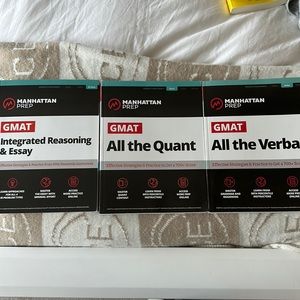 Brand new Manhattan Prep GMAT study books.